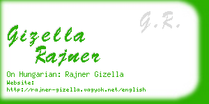 gizella rajner business card